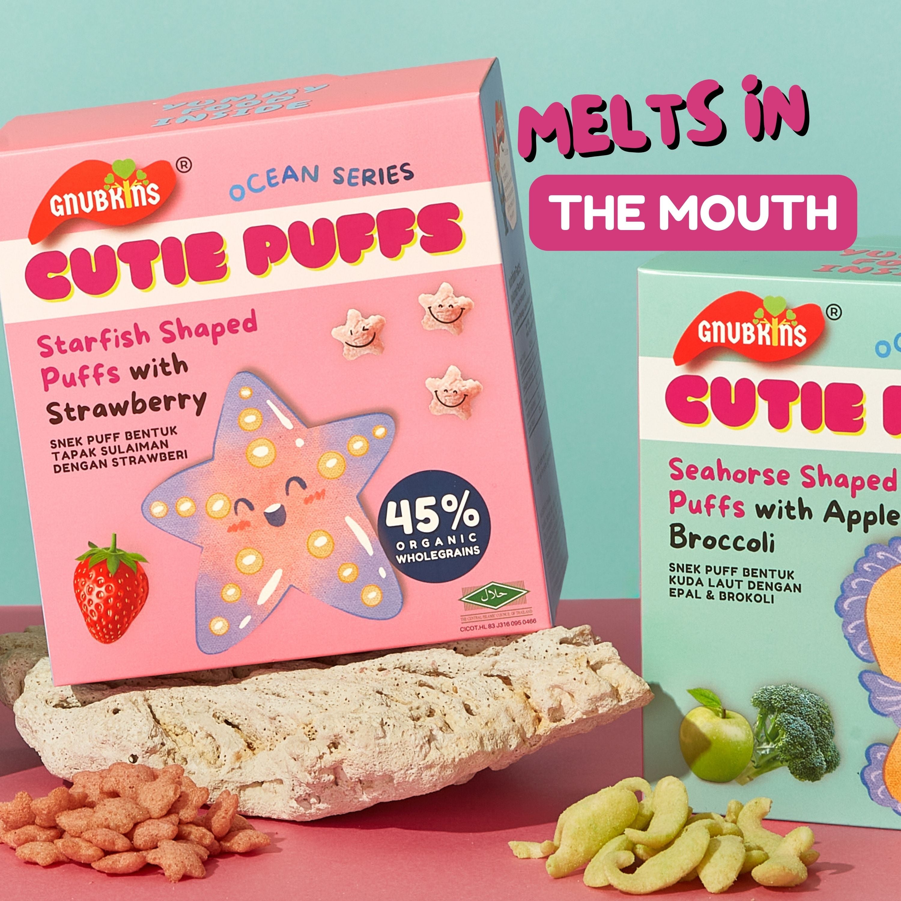 Cutie Puffs Organic Snack - 3 Flavours (6 months onwards)