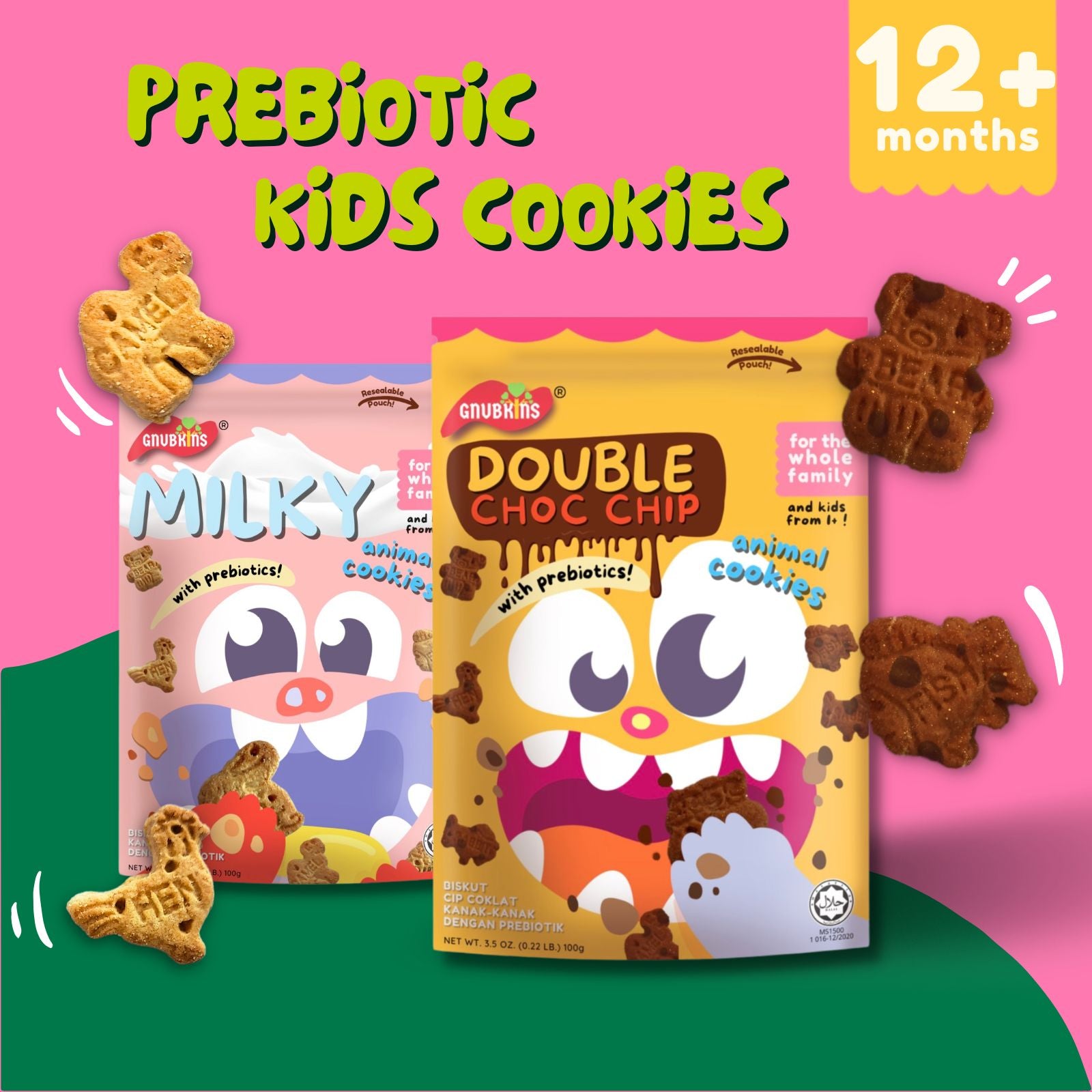 Prebiotic Kids Cookies - 2 flavours (12 months till adult)